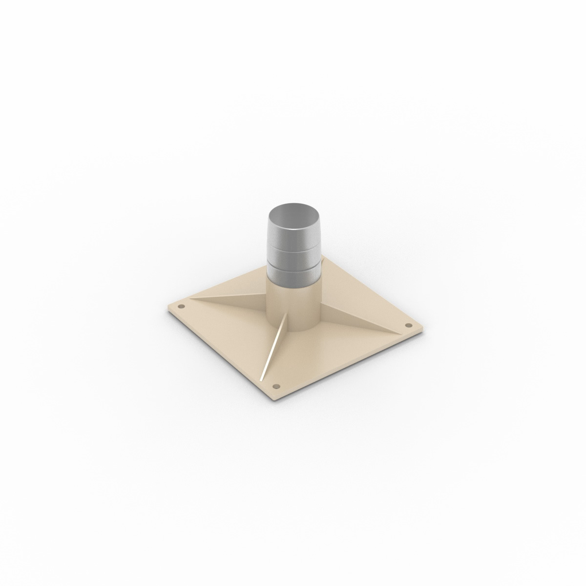 Iron base 25×25 for ground fixing Poggesi