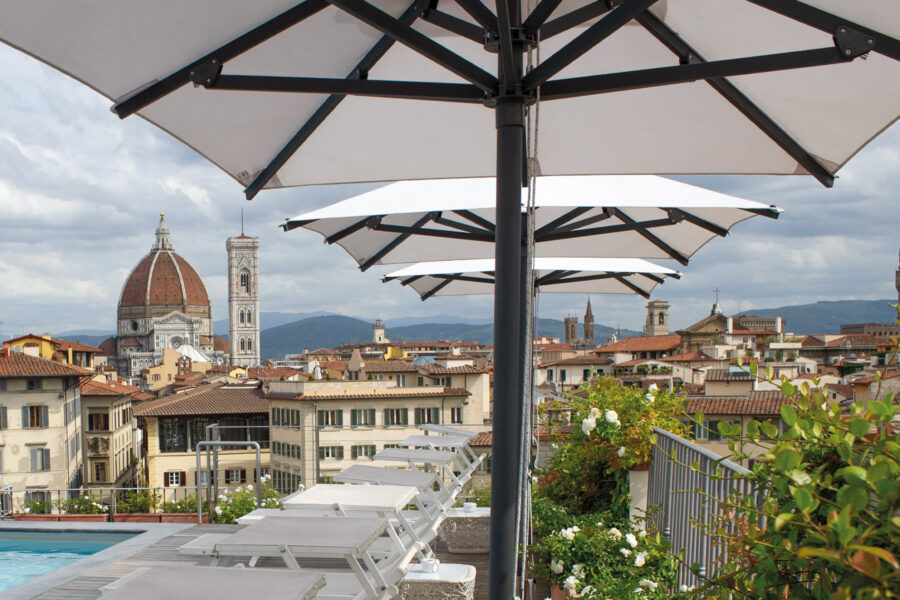 CENTRE TELESCOPIC POLE UMBRELLAS Poggesi